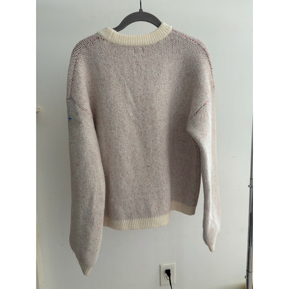 A New Day Cherry Graphic Sweater Women’s Medium Cream Knit Pullover Cozy Cute - Picture 10 of 12